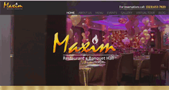 Desktop Screenshot of maximrestaurant.com