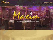 Tablet Screenshot of maximrestaurant.com